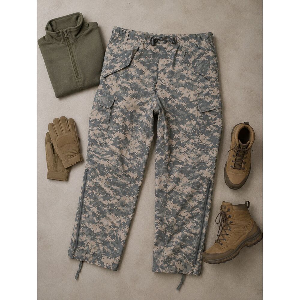US Military ECWCS Gore-Tex ACU Digital Camo Waterproof Pants Medium 31-35 Long